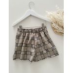 Short Saia Xadrez Cinza