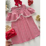 Vestido Mel Xadrez Vermelho