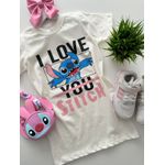 Camisetão Stitch Off White 