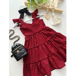 Vestido Marilia Xadrez Vermelho 