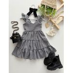 Vestido Marilia Xadrez Preto 