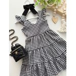 Vestido Marilia Xadrez Preto 