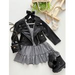 Vestido Marilia Xadrez Preto 