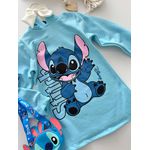 Vestido Moletom Stitch Azul 
