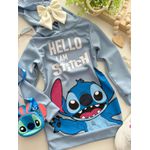Vestido Hello Stitch Azul Bebê