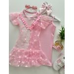 Vestido Tule Estrela Rosa 