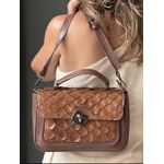 Bolsa Jordana Chocolate / Camel Pirarucu