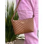 Bolsa Helena Caramelo Couro Legítimo 
