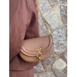 Bolsa Luna Couro Legítimo Caramelo