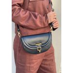 Bolsa Luna Couro Legítimo Preta