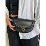 Bolsa Luna Couro Legítimo Preta