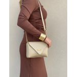 Bolsa Yasmin Couro Legítimo Bege