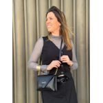 Bolsa Yasmin Couro Legítimo Preta