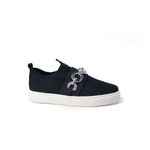 Tênis Neoprene Preto Slip On com Corrente