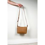 Bolsa Helena Caramelo Couro Legítimo 