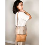 Bolsa Helena Caramelo Couro Legítimo 
