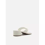Tamanco Arezzo Branca Salto Baixo Tiras Flip Flop