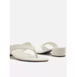 Tamanco Arezzo Branca Salto Baixo Tiras Flip Flop