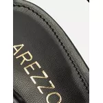 Sandália Arezzo Preta Couro Bloco Monocromática