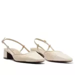 Sapatilha Anacapri Slingback Palha Salto Branca