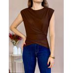 Blusa Transpasse - Marrom