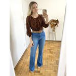 Blusa Gota Animal Print 7/8