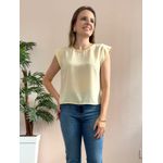 Blusa Risca de Giz Lorena - Manteiga