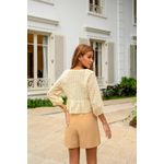 Blusa Chiffon Bordada - Manteiga