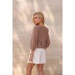 Blusa Chiffon Bordada
