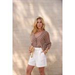 Blusa Chiffon Bordada