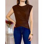 Blusa Transpasse - Marrom