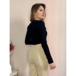 Blusa Wave Manga Longa - Preta