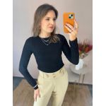 Blusa Wave Manga Longa - Preta