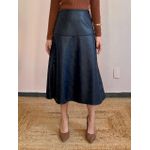 Saia PU Midi - Preto