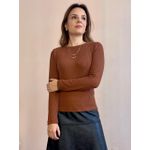 Blusa Wave Manga Longa - Mocha
