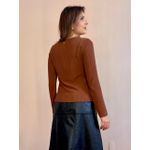Blusa Wave Manga Longa - Mocha