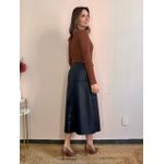 Saia PU Midi - Preto