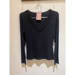 Blusa Mari Canelada Crochê - Preto