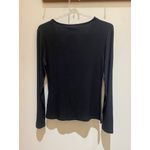 Blusa Mari Canelada Crochê - Preto