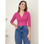 Blusa Decote Torcido - Rosa