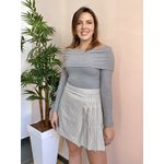 Blusa Alice Ombro a Ombro - Cinza