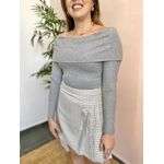 Blusa Alice Ombro a Ombro - Cinza