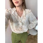 Blusa Floral Jabots