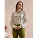 Blusa Floral Jabots