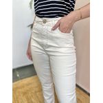 Calça Mom Sarja - Offwhite