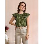 Blusa Floral Boho - Verde