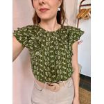 Blusa Floral Boho - Verde