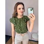 Blusa Floral Boho - Verde