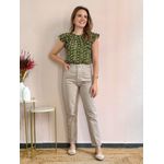 Calça Mom Color Sarja - Areia