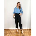 Camisa Helena Viscocrepe - Azul